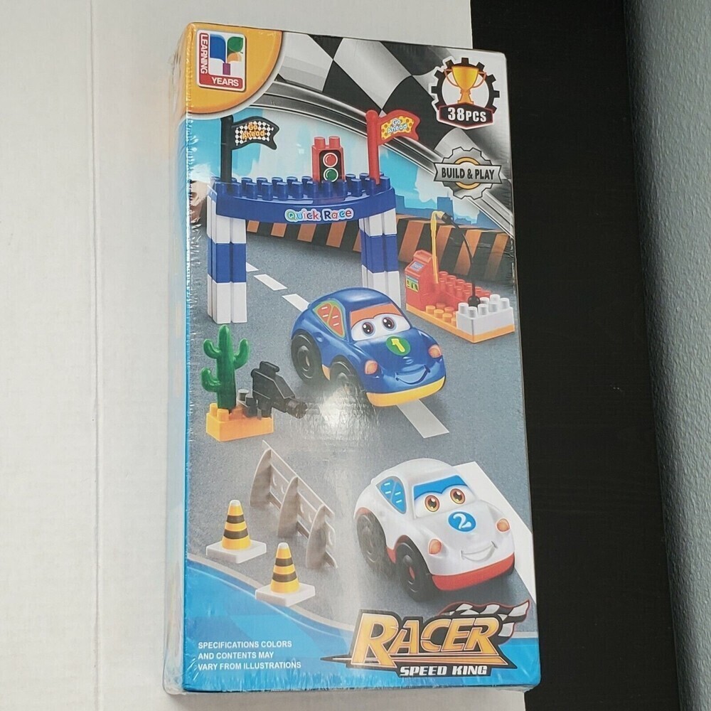 Toy Cars Racer Speed King‎  38 Piece Build and Play Blocks New Sealed